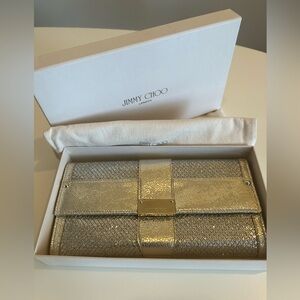 Jimmy Choo Metallic Clutch Bag